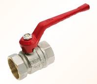 LLAVE DE BOLA ½ METAL (ROJA) .