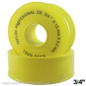 TEFLON 3/4 AMARILLO 15MT 805-614 .