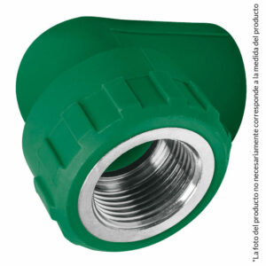 CODO VERDE HEMBRA PPR 3/4X90 (25MM) .