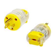 ENCHUFE TRANSPARENTE C/LUZ REFORZADO C/TIERRA PBP515 .