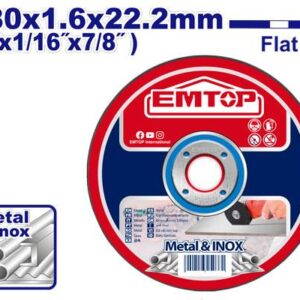 DISCO CORTE METAL 7" X 7/8 X 1.6MM EMTOP (EACD301802) .