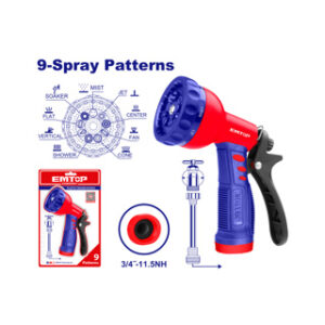 PISTOLA MANGUERA PLAST. 9 FUNCIONES EMTOP (ESNE90901) .